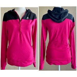 Adidas CLIMALITE 1/2 zip Hooded Sweatshirt - S